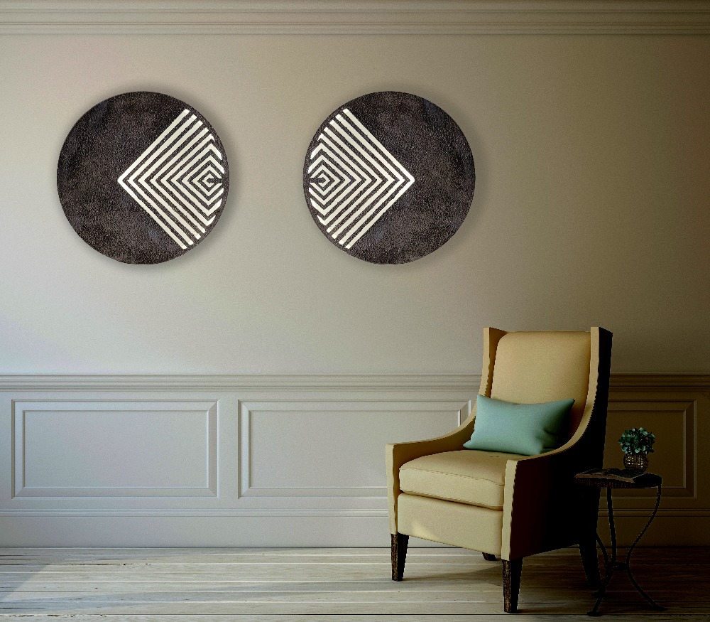 Painted Wood, Led Light